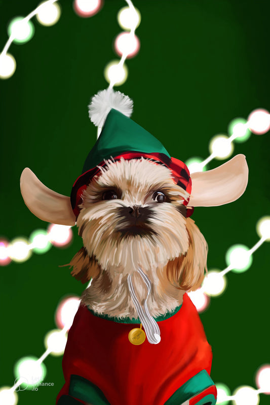 Santa's Little Helper Print