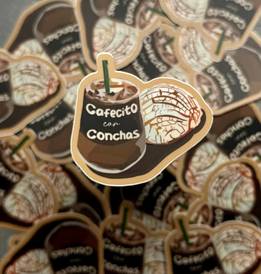 Cafecito con Conchas Sticker