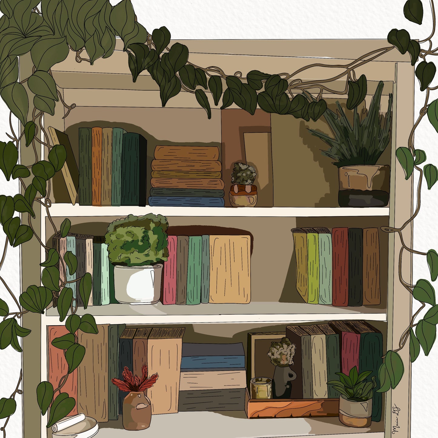 Bookshelf Print