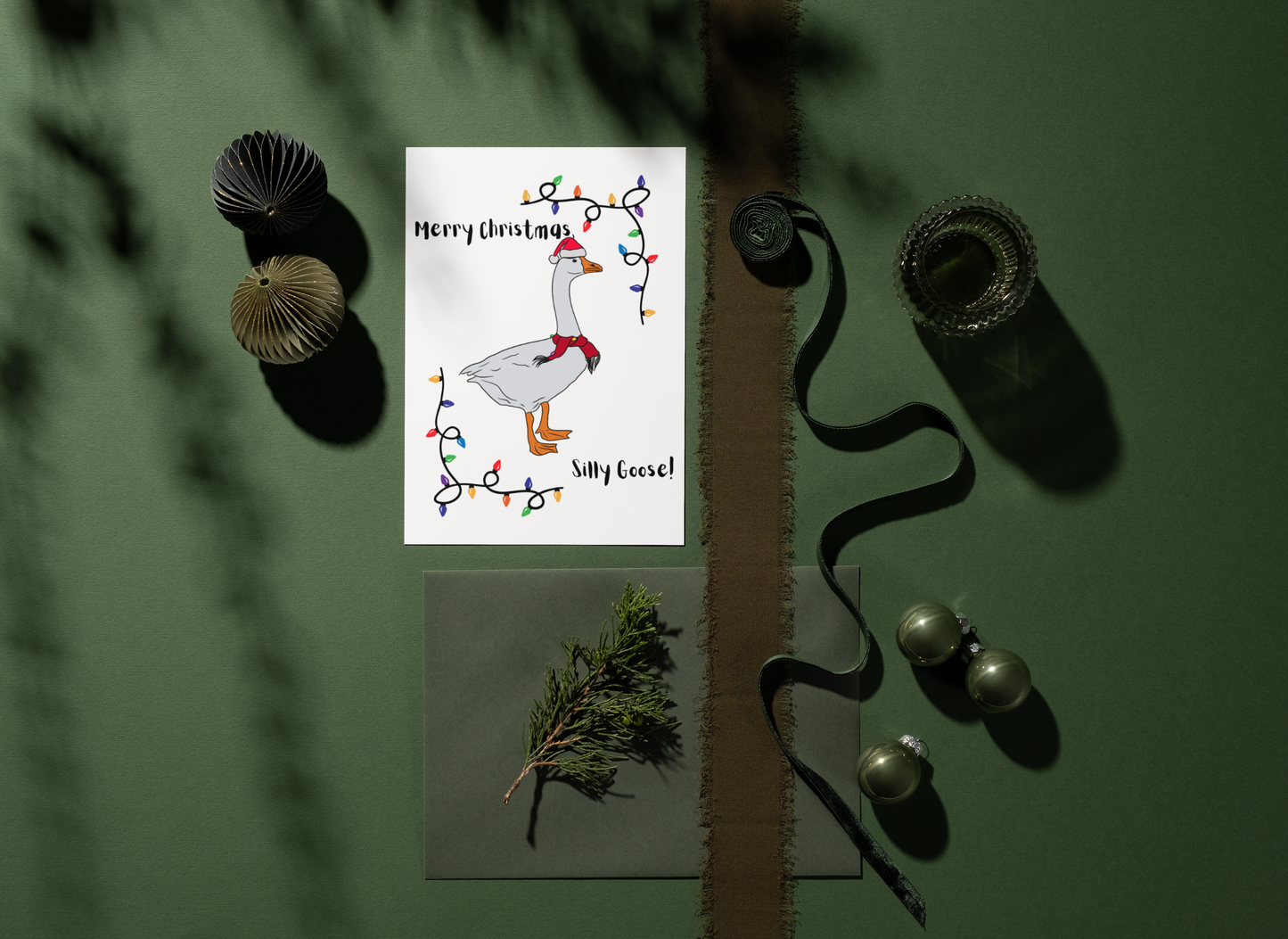 Merry Christmas, Silly Goose! Greeting Card