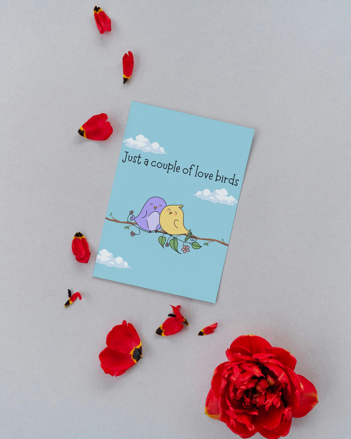 Just a Couple of Love Birds Greeting Card